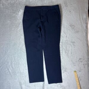 True Classic Pants Mens 34x30 (Fits 34x29) Slim Chino Navy Blue Stretch
